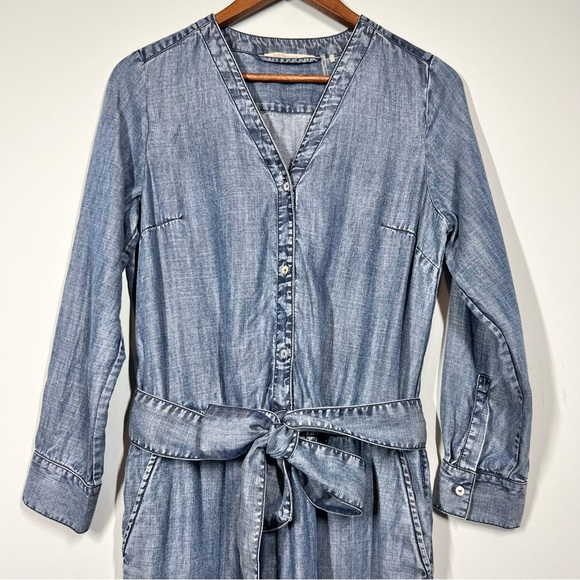 Soft Surroundings Women’s PS Chambray Jumpsuit 100% Tencel Petite 093024 - Picture 2 of 10